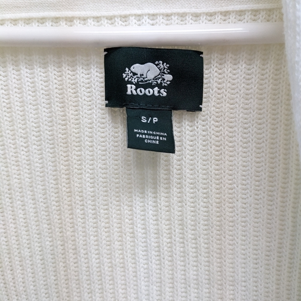 Roots women's stripe open front cardigan size S - Picture 7 of 13